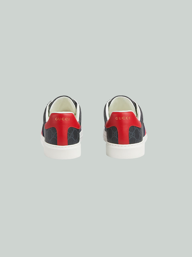 Zapatos Gucci ace negro rojo